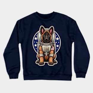 Belgian Malinois Astronaut puppy Crewneck Sweatshirt